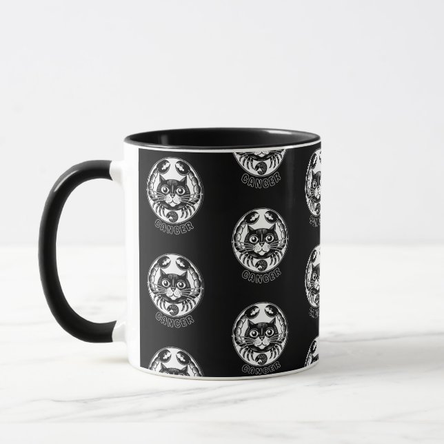 Caneca Cancer De Gato Zodiac Black Mug, Astrologia, Cats- (Esquerda)