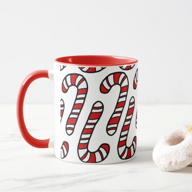 Caneca Candy Canes (Com Donut)