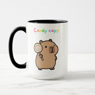 Caneca Candy Capybara – Camiseta Infantil de Pirulito Fof