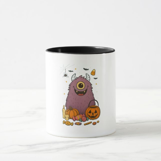 Caneca Candy Monster Bash – Cute Halloween Design (Centro)