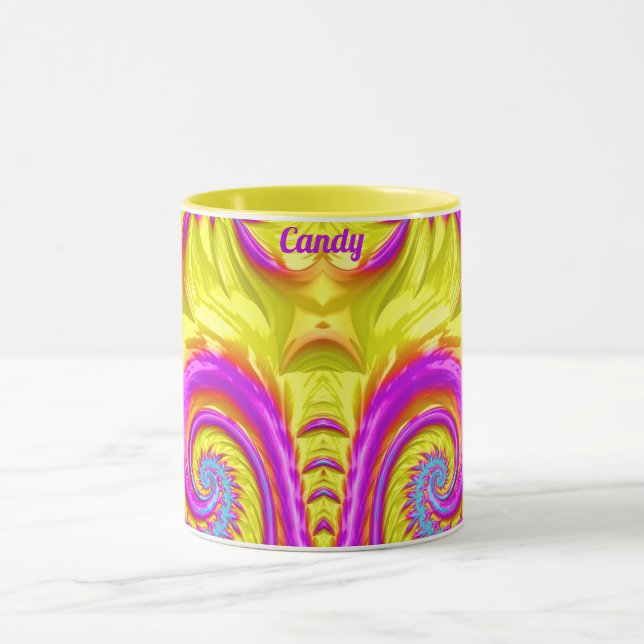 Caneca CANDY ~ Zany 3D ~ Cor-de-rosa azul (Centro)