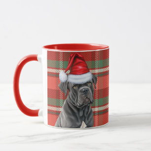 Caneca Cane Corso Dog Lover Red Holiday Natal