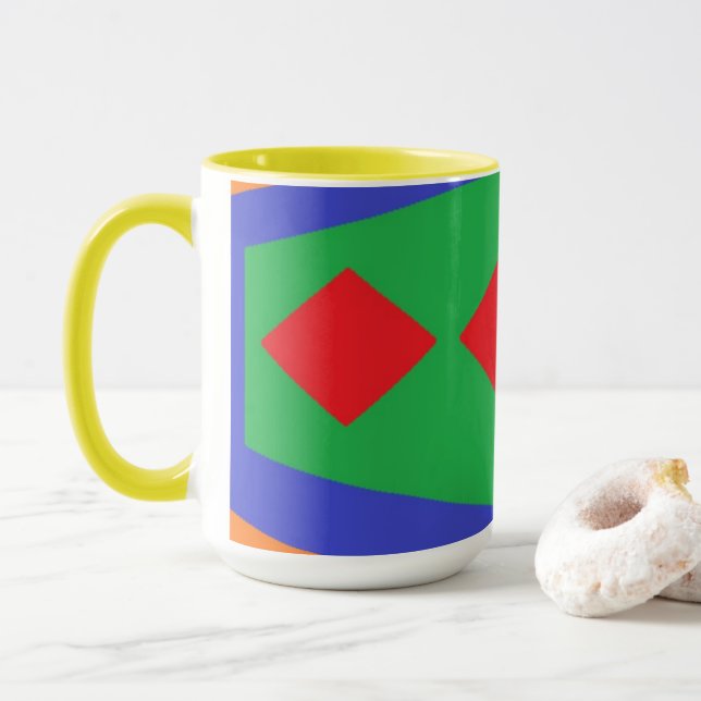Caneca Caneca: Abstrato colorido (Com Donut)