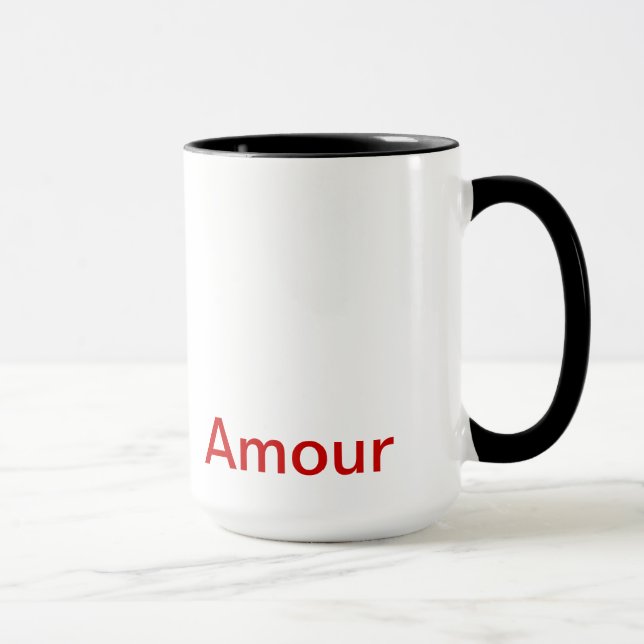 Caneca caneca, "Amour", Art (Direita)