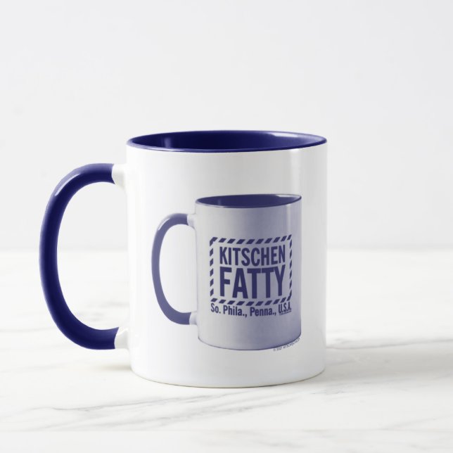 Caneca Caneca Azul Logotipo Kitschen Fatty Kitsche (Esquerda)
