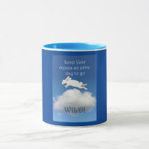 Caneca, coelho, dia extra do ano de pulo a ir