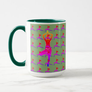 Caneca Caneca/Copo de Café Combo 'Design de Yoga Divertid