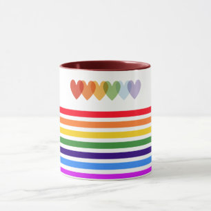 Caneca “Caneca de Padrão de Linhas Coloridas – Estética M