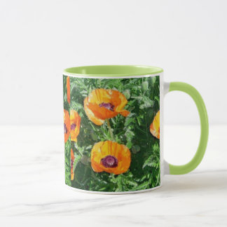 Caneca Caneca, flores (papoilas)