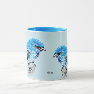 Caneca Caneca: Pássaro Azul