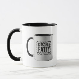 Caneca Caneca Preta Logo Kitschen Fatty Kitschen F