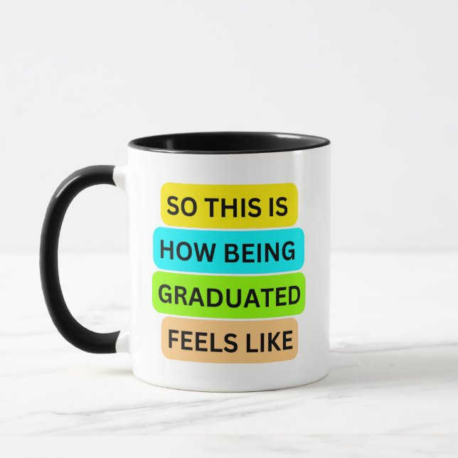 Caneca Caneta combinada preta SO_NOT_IS_HOW_BEING_GRADUAT (Esquerda)