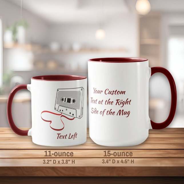 Caneca Caneta de café de cassete de áudio (Criador carregado)