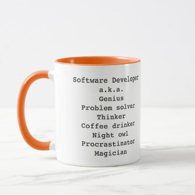 Caneca Caneta de desenvolvedores de software mágico gênio (Esquerda)