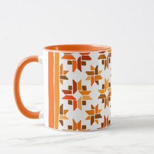 Caneca Caneta de padrão laranja