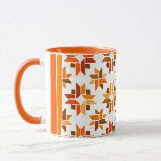 Caneca Caneta de padrão laranja