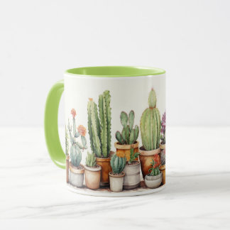 Caneca Caneta de Potes Cactus
