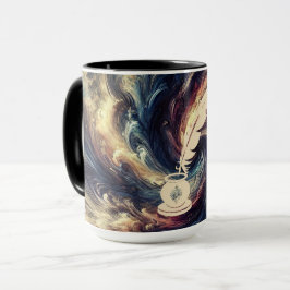 Caneca Caneta Quill Arte Moderna Abstrata
