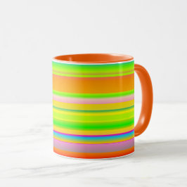 Caneca Caneta striped de artsy multicolor criativa brilha