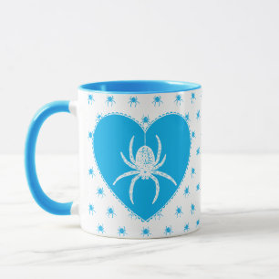Caneca Canhão de aranha azul-branca