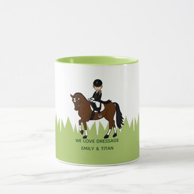 Caneca Canhão De Cavalo De Dressage Personalizado Para Ra (Centro)