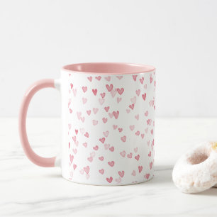 Caneca Canhão de Corações Rosa Fluido