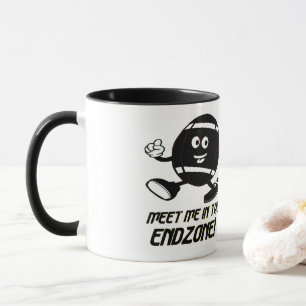 Caneca Canhão de futebol branco e preto