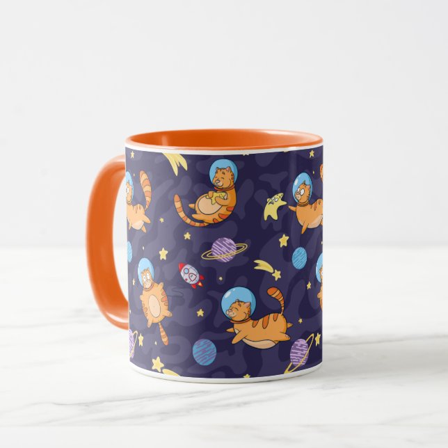 Caneca Canhão de Gatos Espaciais (Frente Esquerda)