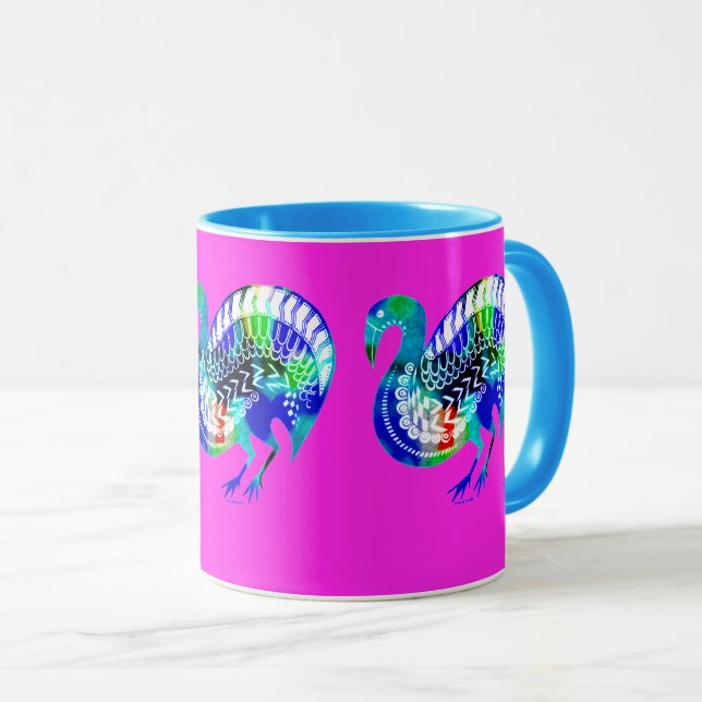 Caneca Canhão de Pássaros Múltiplos Inspirado Mineano Gre (Frente Esquerda)