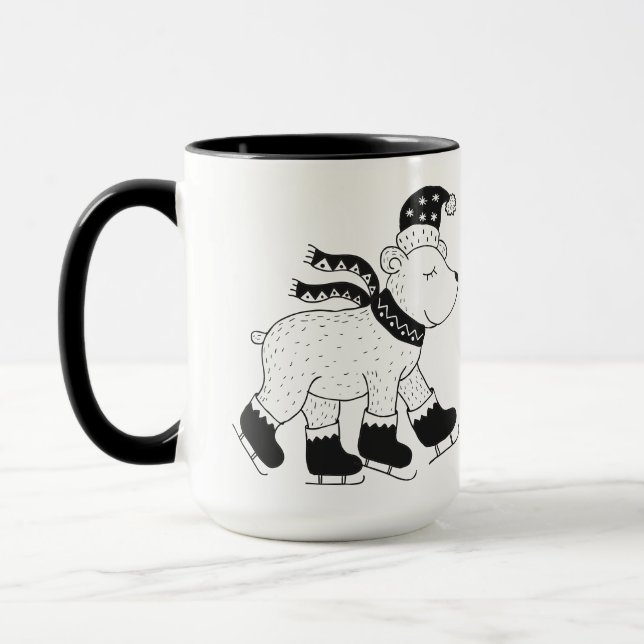 Caneca Canhão de Urso Polar de inverno (Esquerda)