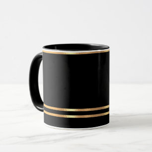 Caneca Canhão preto e Dourado