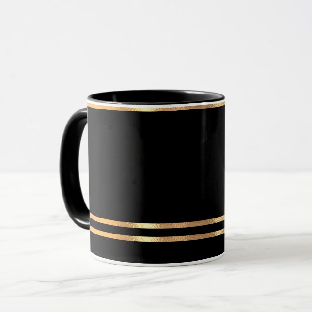 Caneca Canhão preto e Dourado (Frente Esquerda)