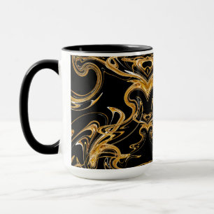 Caneca Canhão preto e Dourado