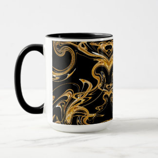 Caneca Canhão preto e Dourado