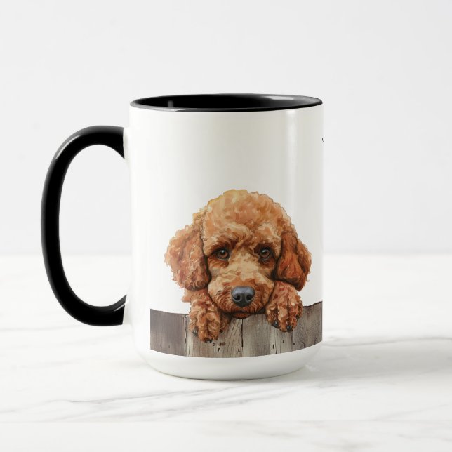 Caneca Canina de Poodle Standard (Esquerda)