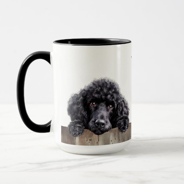 Caneca Canina de Poodle Standard (Esquerda)