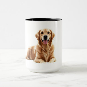 Caneca Canino de Retriever de Ouro Realista
