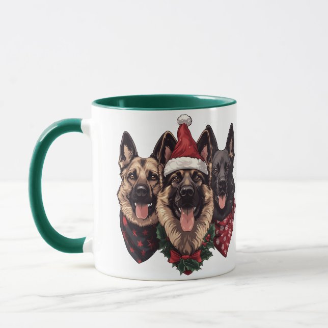 Caneca Caninos de German shepherd de Natal (Esquerda)