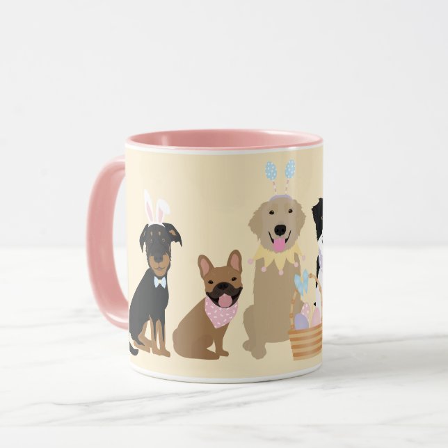 Caneca Caninos felzs pascoa (Frente Esquerda)