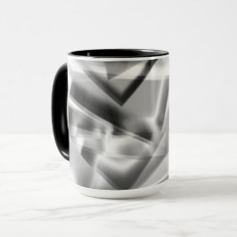 Caneca Canto de pedaços quadrados de acrílico, cinzas a b