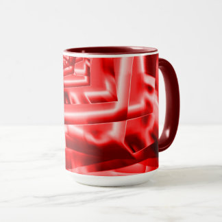 Caneca Canto de praças inclinadas, vistoso vermelho a esb