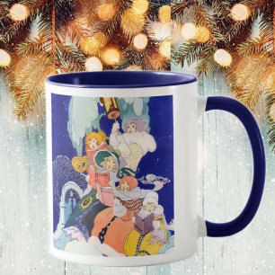 Caneca Cantores de Natal Antigos sob as Estrelas