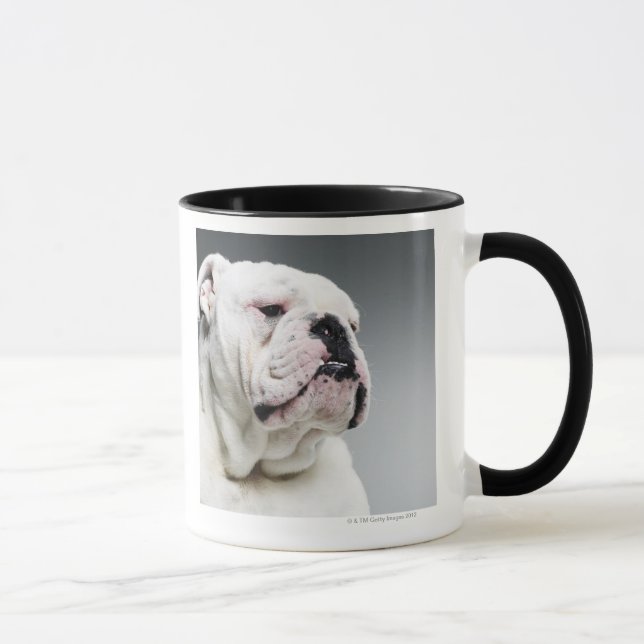 Caneca Cão branco de Bull (Direita)
