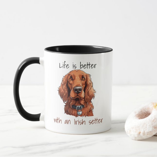 Caneca Cão Cachorro Irlandês é Melhor (Com Donut)