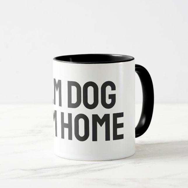 Caneca Cão Calmo Lar Calmo – Donos de Cães Minimamente Co (Frente Esquerda)