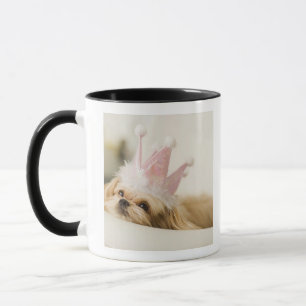 Caneca Cão com uma coroa
