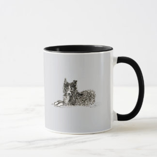 Caneca Cão de border collie, apenas chillin