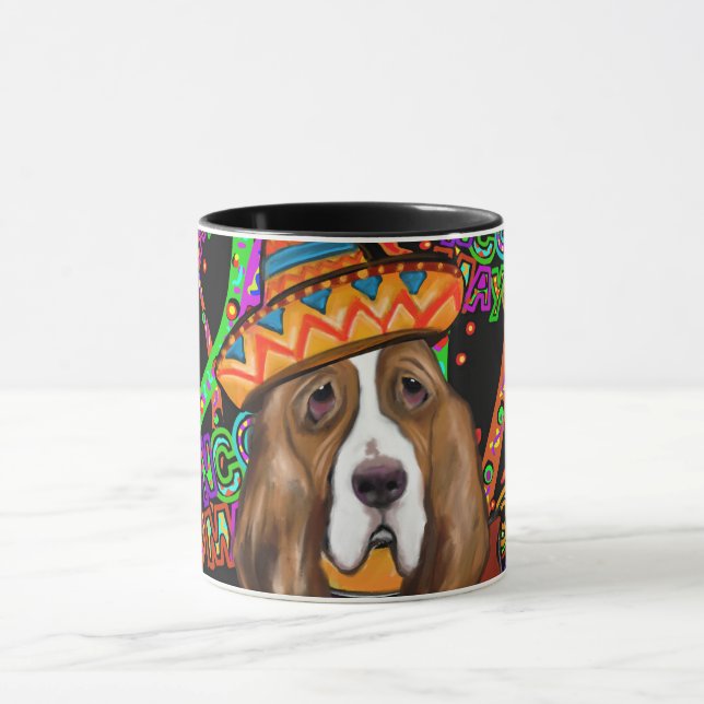 CANECA CÃO DE CAÇA BASSET (Centro)