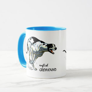 Caneca cão de corrida de galgos ingleses