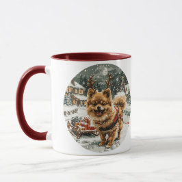 Caneca Cão-de-estreia da Pomerânia de Natal